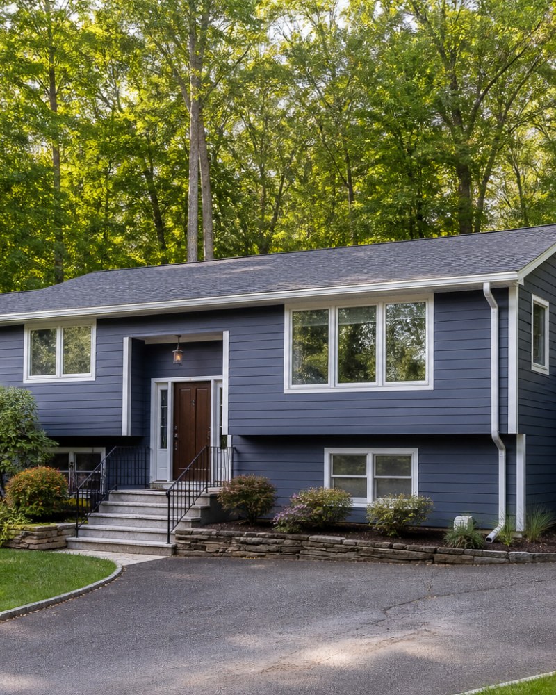 Danbury Connecticut split-level home with new James Hardie siding