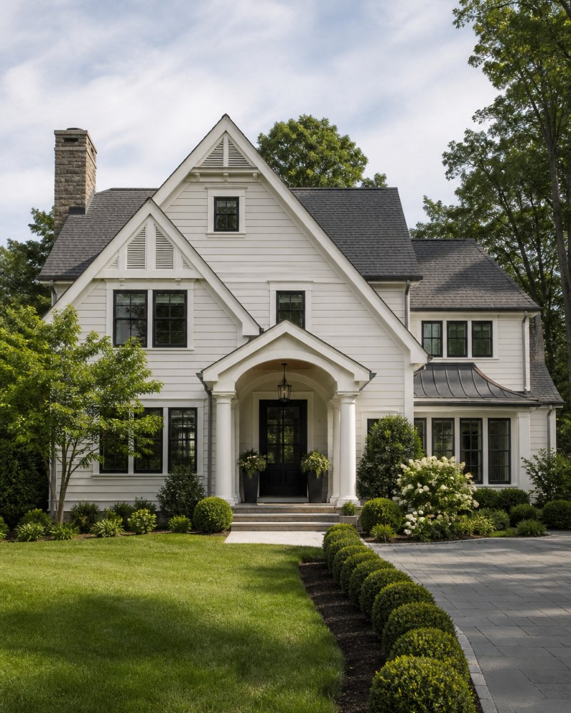 Greenwich Connecticut estate colonial with premium exterior cladding