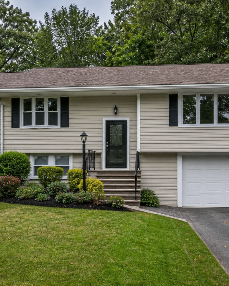 Trumbull Connecticut split-level home with new vinyl siding