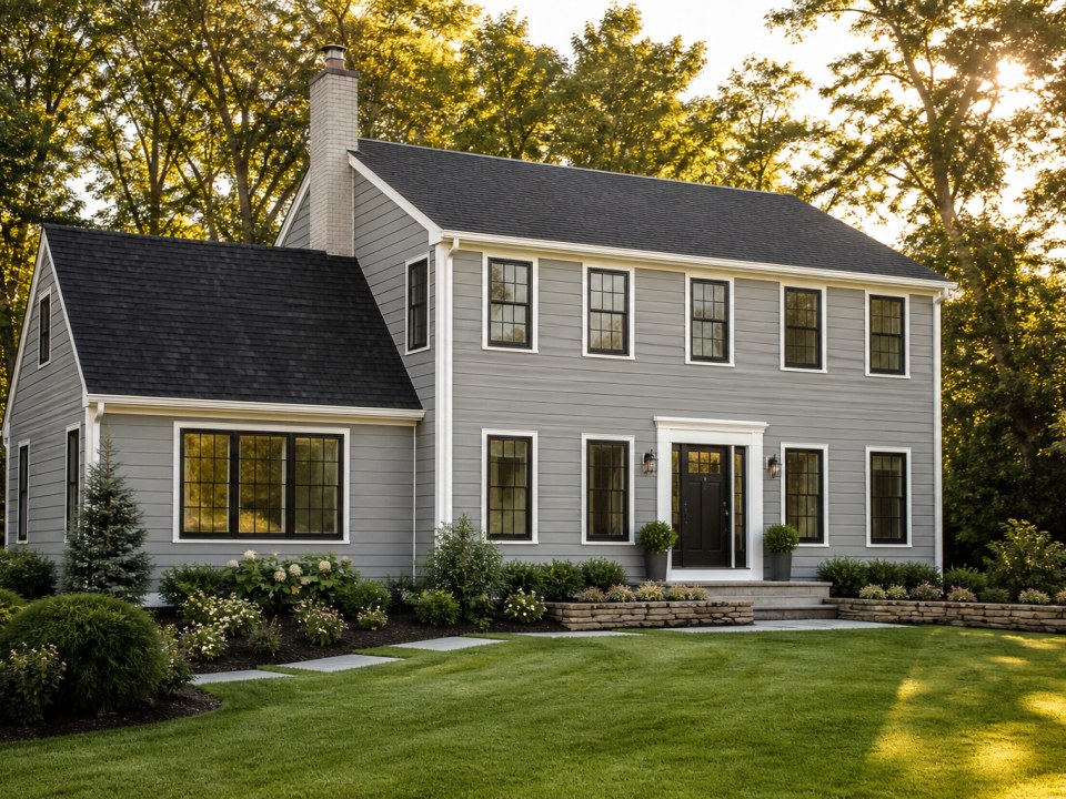 Connecticut home exterior transformation with new siding, roof, windows, and gutters