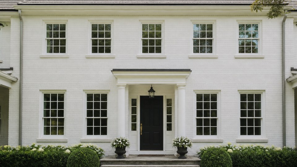 Replacement windows on a Connecticut colonial home