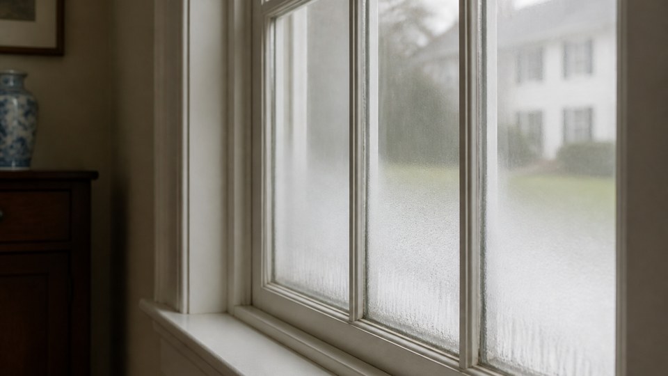 Foggy insulated glass on a Connecticut home window
