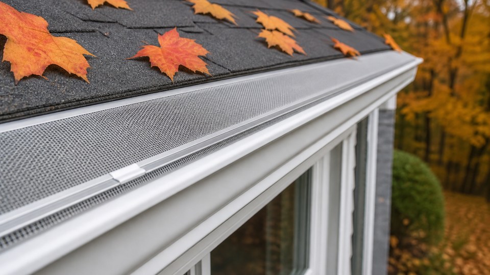 Gutter guard system on a Connecticut home