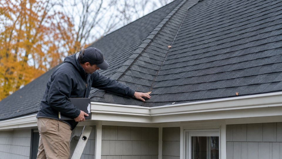 Architectural shingle roof on a Connecticut home