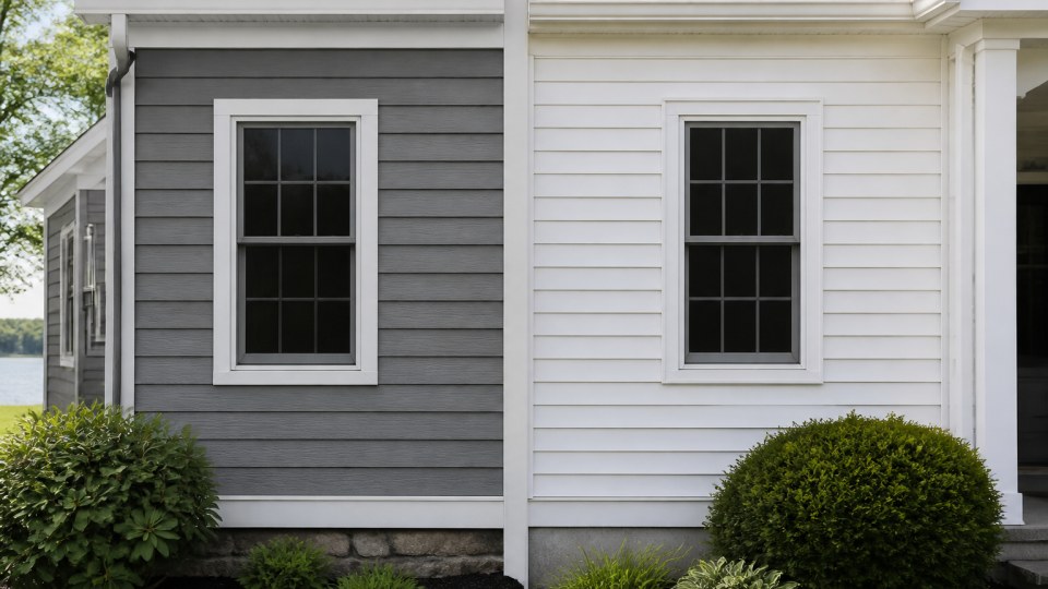 James Hardie fiber cement siding compared with vinyl on a Connecticut home