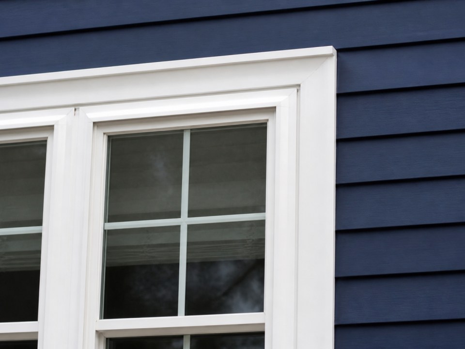 Replacement window frames installed on a Connecticut home