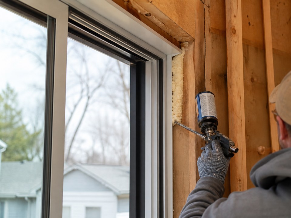Insulating and air sealing around a replacement window