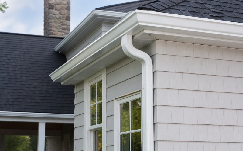 Seamless aluminum gutter installation