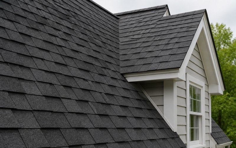 Architectural asphalt shingles on a Connecticut roof