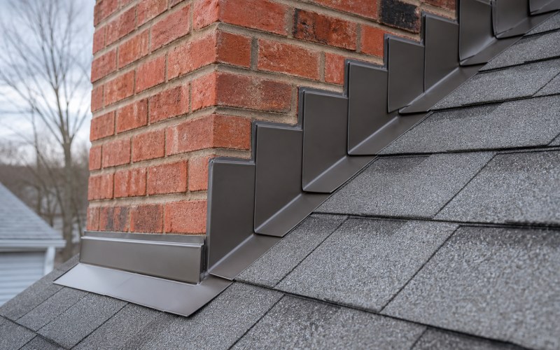 Roof flashing and leak repair detail