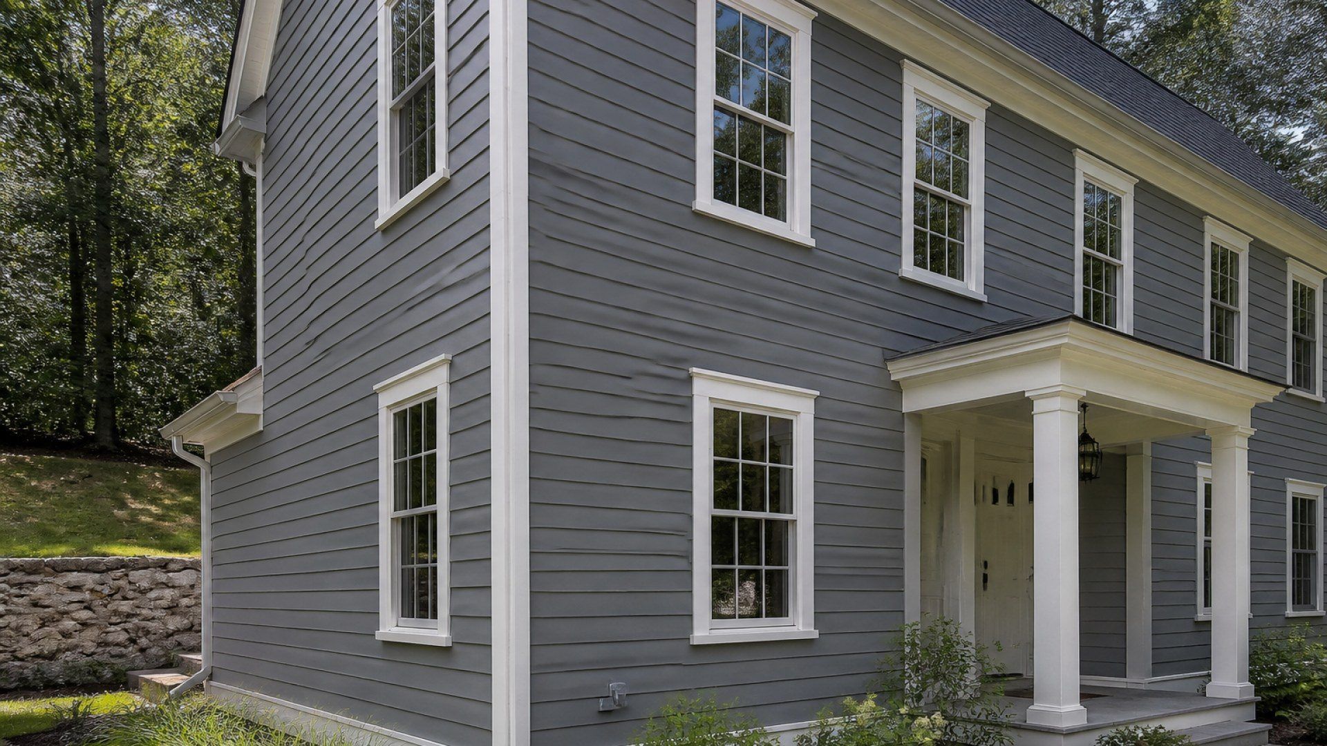 Fiber cement siding on a Connecticut home