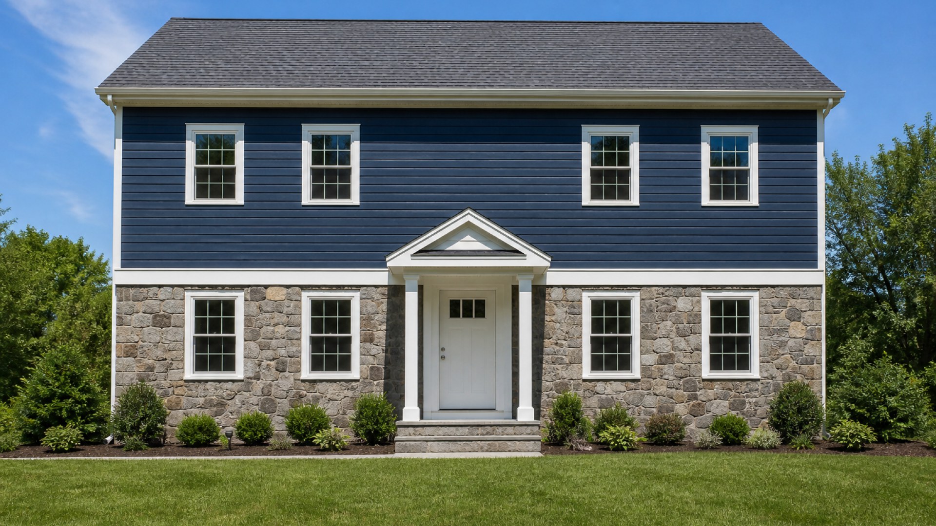 Fiber cement siding on a Connecticut home